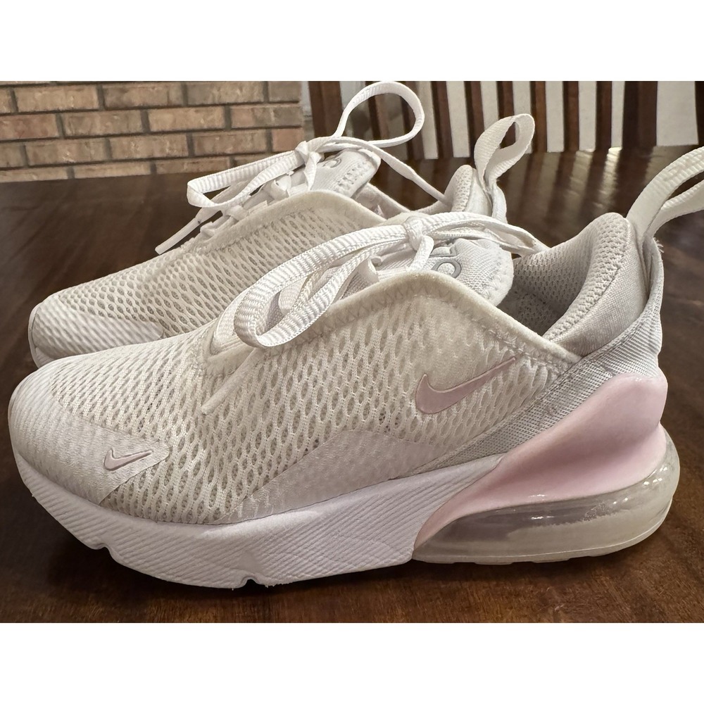 Nike Air Max 270 Girls Athletic Shoes Pink/White Size 11.5C